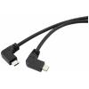 Renkforce USB kabel USB 3.2 Gen2 USB-C ® zástrčka, USB-C ® zástrčka 1.20 m černá 90° zatočeno doleva RF-4633064