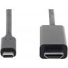 Digitus USB-C® / HDMI kabelový adaptér USB-C ® zástrčka, Zástrčka HDMI-A 5.00 m černá AK-300330-050-S stíněný, dvoužilový stíněný Kabel pro displeje USB-C®