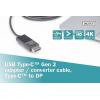 Digitus USB-C® / DisplayPort kabelový adaptér USB-C ® zástrčka, Konektor DisplayPort 2.00 m černá AK-300333-020-S stíněný, dvoužilový stíněný Kabel pro