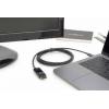 Digitus USB-C® / DisplayPort kabelový adaptér USB-C ® zástrčka, Konektor DisplayPort 2.00 m černá AK-300333-020-S stíněný, dvoužilový stíněný Kabel pro