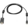 Digitus USB-C® / DisplayPort kabelový adaptér USB-C ® zástrčka, Konektor DisplayPort 2.00 m černá AK-300333-020-S stíněný, dvoužilový stíněný Kabel pro