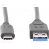 Digitus USB kabel USB 2.0 USB-C ® zástrčka, USB-A zástrčka 1.00 m černá stíněný, dvoužilový stíněný AK-880903-010-S