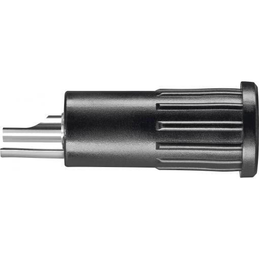 Schützinger BRBU 7924 L Ni / SW vestavná zásuvka 4 mm banánek černá 1 ks