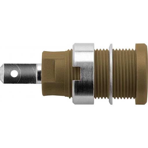 Schützinger DI SEB 6450 Ni / BR bezpečnostní vestavná zásuvka 4 mm hnědá 1 ks