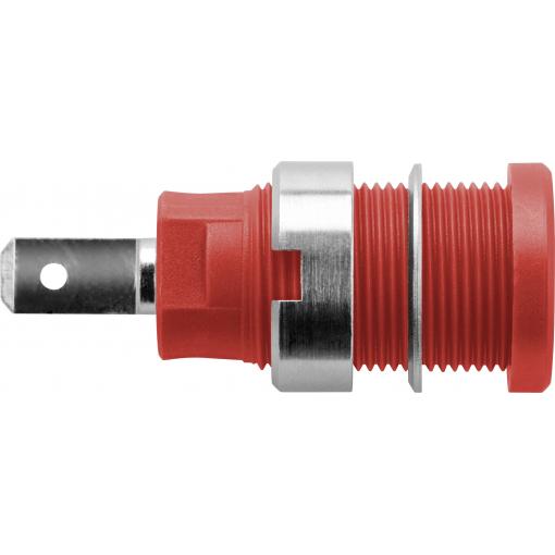 Schützinger DI SEB 7077 Ni / RT bezpečnostní vestavná zásuvka 4 mm červená 1 ks