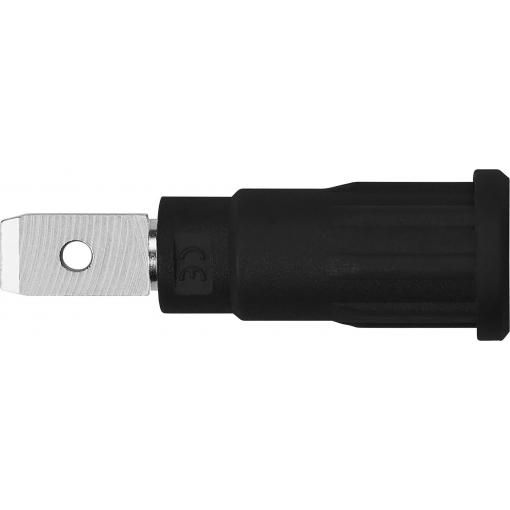 Schützinger SEPB 8522 Ni / SW bezpečnostní lisovaná zásuvka 4 mm černá 1 ks