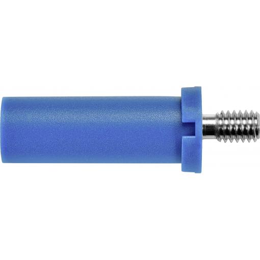 Schützinger SFK 8465 Ni / M4 / 7 / BL bezpečnostní šroubovací banánek 4 mm modrá 1 ks