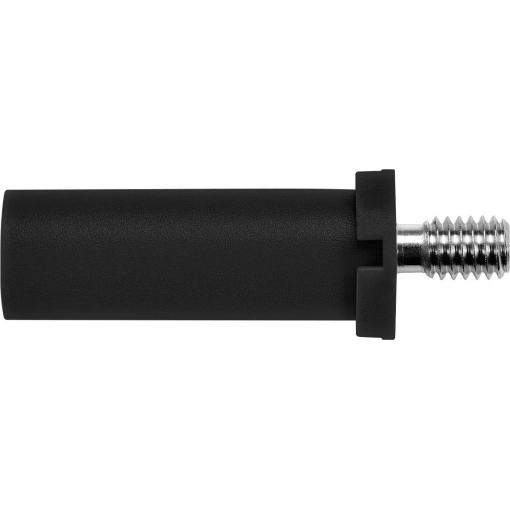 Schützinger SFK 8465 Ni / M4 / 7 / SW bezpečnostní šroubovací banánek 4 mm černá 1 ks