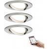 Paulmann 92959 LED vestavné svítidlo, LED, 18 W, železo (kartáčované), sada 3 ks