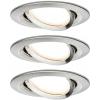 Paulmann 92959 LED vestavné svítidlo, LED, 18 W, železo (kartáčované), sada 3 ks