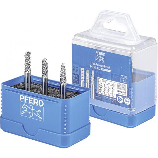 PFERD TOOLS 21901406 frézovací kolík sada, tvrdokov, Ø hřídele 6 mm