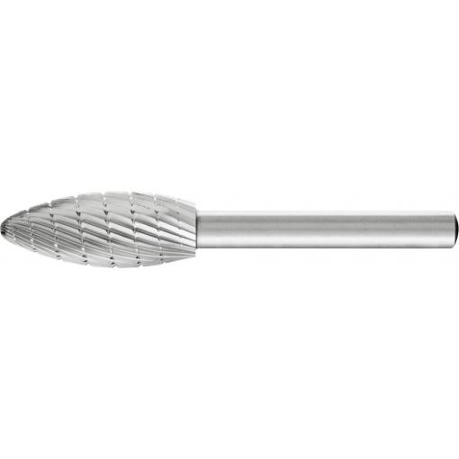 PFERD TOOLS 22407436 frézovací kolík , HSS, plamen, Délka 70 mm, Vnější Ø 12 mm, Pracovní délka 30 mm, Ø hřídele 6 mm, 1 ks