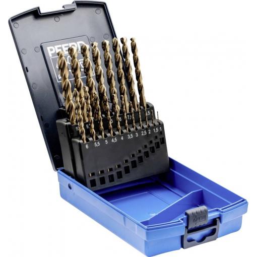 PFERD TOOLS 25203703 SET SPB DIN 338 HSSE N 1-10 INOX 19 sada spirálových vrtáku do kovu 19dílná 1 mm, 1.5 mm, 2 mm, 2.5 mm, 3 mm, 3.5 mm, 4 mm, 4.5 mm, 5 mm,