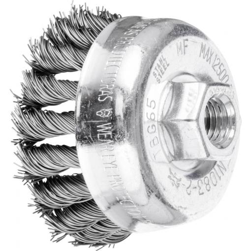 PFERD TOOLS Hrncový kartáč opeskovaný TBG Ø 65 mm M14 ocelový drát Ø 0,50 pro úhlovou brusku POS TBG 65/M14 ST 0,50 43305001 1 ks
