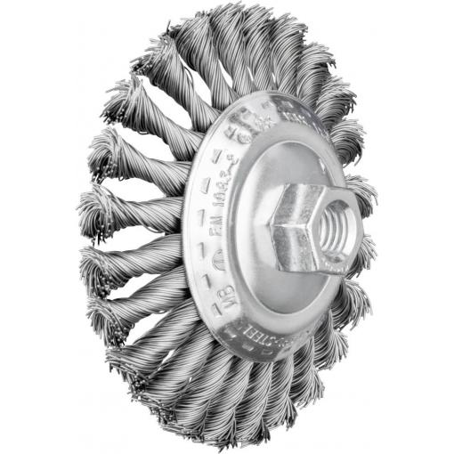 PFERD TOOLS Kuželový kartáč, ocel Ø 115 x 15 mm, M14, Ø 0,50, pro úhlovou brusku POS KBG 11515/M14 ST 0,50 43315001 1 ks