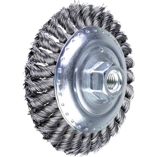 PFERD TOOLS Kuželový kartáč, ocel Ø 125 x 15 mm, M14, Ø 0,50, pro úhlovou brusku POS KBG 12515/M14 ST 0,50 43317001 1 ks