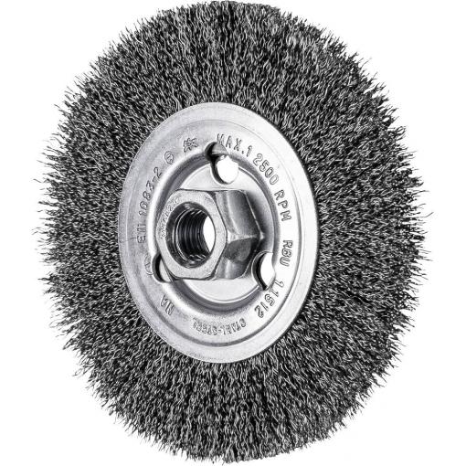 PFERD TOOLS Kulatý kartáč, neopft RBU Ø 115 x 12 mm, ocelové dráty Ø 0,30 pro úhlové brusky POS RBU 11512/M14 ST 0,30 43502201 1 ks