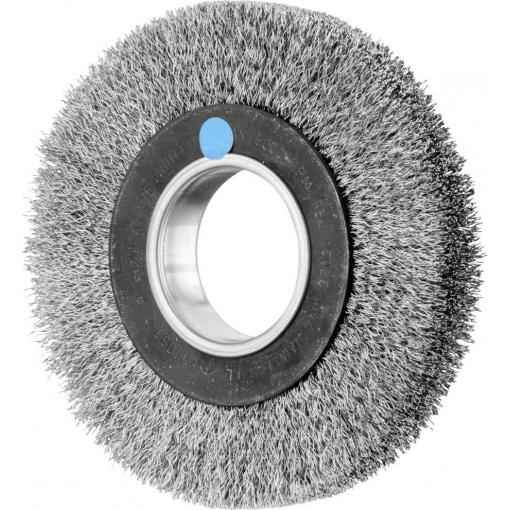 PFERD TOOLS Kulatý kartáč široký, neopft RBU Ø 150 x 25 mm variabilní otvor z nerezové oceli Ø 0,30 pro stojan s broušením 1 POS RBU 15025/AK32-2 INOX 0,30