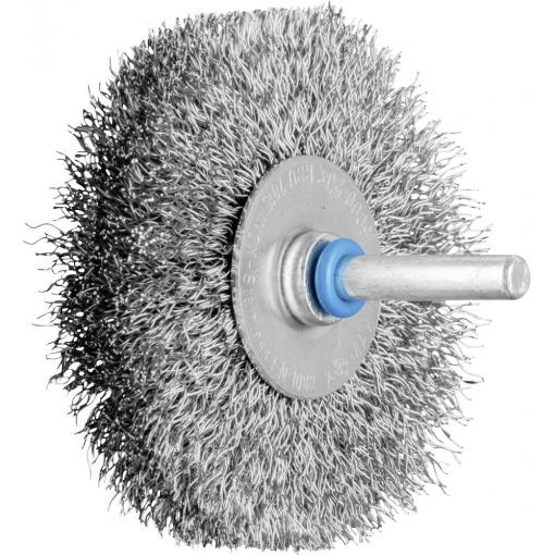 PFERD TOOLS Kulatý kartáč POS RBU Ø 70 x 15 mm Ø dříku 6 mm Ø drátu z ušlechtilé oceli Ø 0,30 POS RBU 7015/6 INOX 0,30 43701019 10 ks