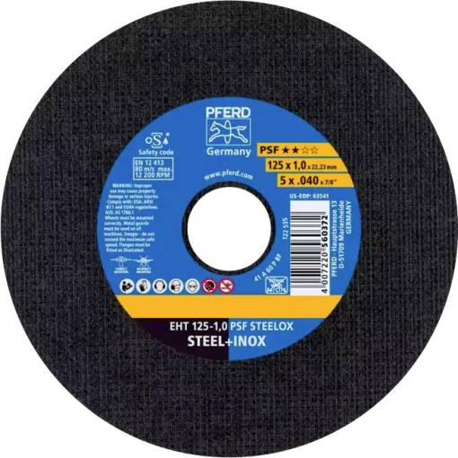 PFERD TOOLS EHT 125-1,0 START STEELOX (50) 69198290 řezný kotouč rovný 125 mm 50 ks nerezová ocel, ocel