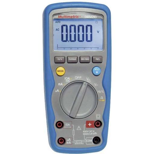 Multimetrix DMM 210 digitální multimetr, vodotěsnost (IP67), CAT III 1000 V, CAT IV 600 V, Displej (counts): 6000