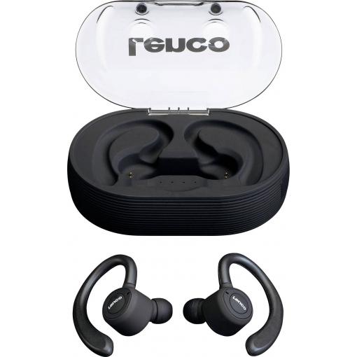Lenco EPB-460BK Headset do uší (In Ear) Bluetooth® černá headset, za uši, odolné vůči potu sportovní