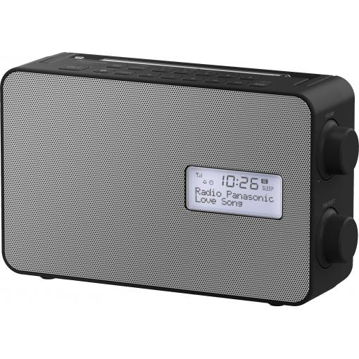 Panasonic RF-D30BTEG-K kuchyňské rádio DAB+, FM Bluetooth, AUX funkce alarmu, voděodolné černá