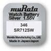 Murata knoflíkový článek 346 1.55 V 10 ks 9.5 mAh oxid stříbra SR712SW-PBWW