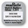 Murata knoflíkový článek 366 1.55 V 10 ks 30 mAh oxid stříbra SR1116-PBWW