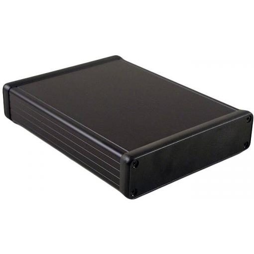 Hammond Electronics 1455U2202BK univerzální pouzdro 220 x 191 x 66 hliník extrudovaný černá (eloxovaná) 1 ks