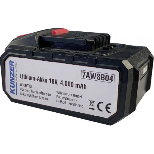 Kunzer 7AWSB04 náhradní akumulátor pro elektrické nářadí 18 V 4000 mAh Li-Ion