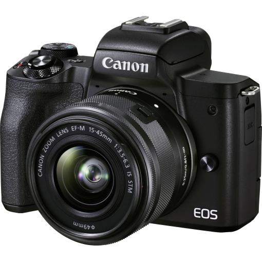 Canon EOS M50 Mark II EF-M 15-45 STM Kit systémový fotoaparát EF-M 15-45 mm IS STM skříňka (pouzdro), akumulátor, standardní objektiv s funkcí zoom 24.1
