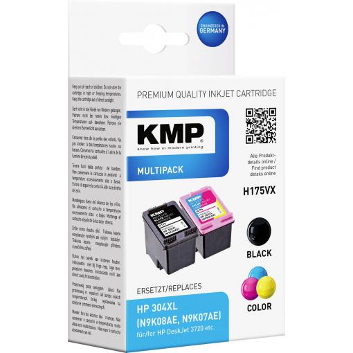 KMP Ink náhradní HP 304XL, N9K08AE, N9K07AE kompatibilní kombinované balení černá, barva H175VX 1759,4005