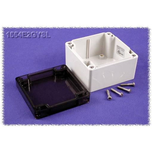 Hammond Electronics 1554E2GYSL univerzální pouzdro 90 x 90 x 60 polykarbonát šedá 1 ks