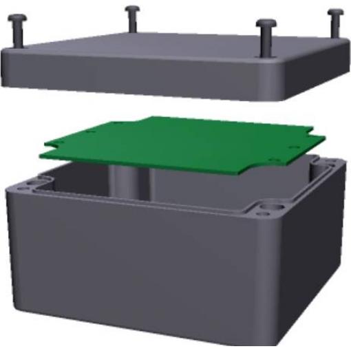 Hammond Electronics 1590Z160GY univerzální pouzdro 160 x 160 x 90 hliník šedá 1 ks