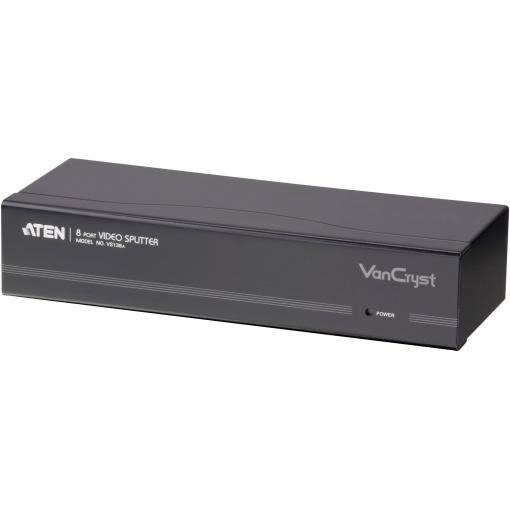 ATEN VS138A-AT-G 8 portů VGA rozbočovač se zabudovaným repeaterem 2048 x 1536 Pixel černá