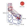 Basketbalová hra přenosná h_v422i, 140 cm, sada s pumpou a míči