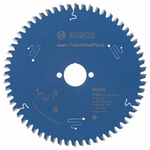 Bosch Accessories Expert for Laminated Panel 2608644130 tvrdokovový pilový kotouč 190 x 30 x 1.6 mm Počet zubů (na palec): 60 1 ks