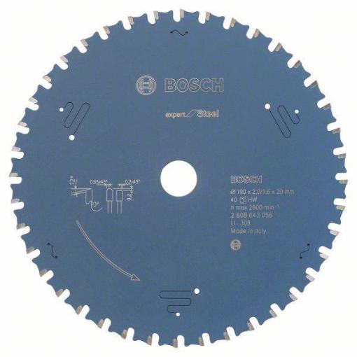 Bosch Accessories Expert for Steel 2608643056 pilový kotouč 190 x 20 x 1.6 mm Počet zubů (na palec): 40 1 ks