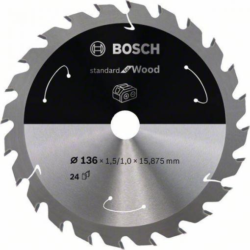 Bosch Accessories 2608837667 2608837667 tvrdokovový pilový kotouč 136 x 15.875 mm Počet zubů (na palec): 24 1 ks