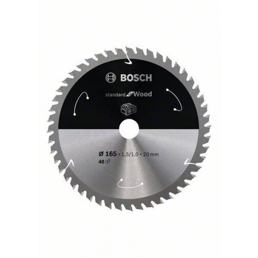 Bosch Accessories Bosch Power Tools 2608837687 tvrdokovový pilový kotouč 165 x 20 mm Počet zubů (na palec): 48 1 ks