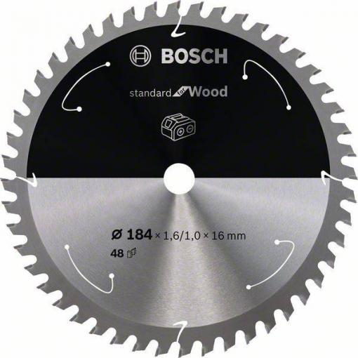 Bosch Accessories 2608837701 2608837701 tvrdokovový pilový kotouč 184 x 16 mm Počet zubů (na palec): 48 1 ks
