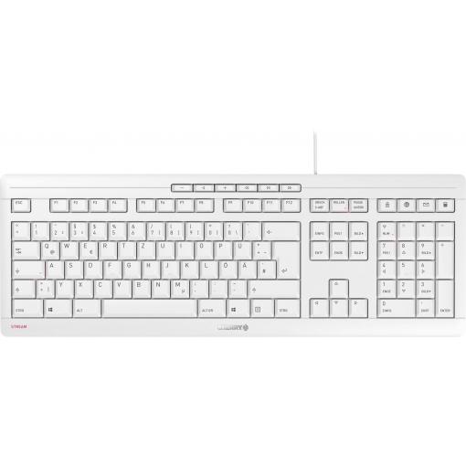 CHERRY Stream USB klávesnice německá, QWERTZ světle šedá