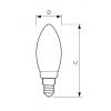 LED žárovka Philips FILAMENT Classic E14 2,2W 2700K 230V B35 FR   P706374