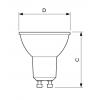 LED žárovka Philips, GU10, 5,5W stmívatelná, 4000K, úhel 36°  P707715