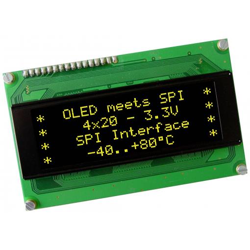 DISPLAY VISIONS OLED displej žlutozelená 5.55 mm 3.3 V Počet číslic: 4 EW204-XLG