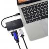Renkforce RF-4633066 USB-C® / HDMI / DVI / VGA adaptér [1x USB-C® zástrčka - 1x VGA zásuvka, HDMI zásuvka, DVI zásuvka 24+5pólová] černá