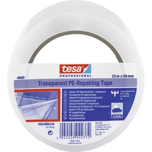 tesa 04668-00004-01 instalatérská izolační páska tesa® Professional transparentní (d x š) 33 m x 50 mm 1 ks