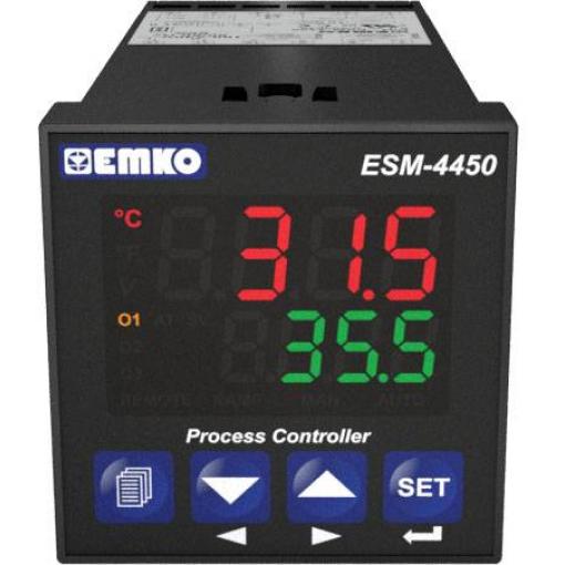 Emko ESM-4450.1.20.1.1/00.00/0.0.0.0 2bodový, P, PI, PD, PID termostat Pt100, J , K, R , S , T -200 do 1700 °C relé 5 A (d x š x v) 117 x 48 x 48 mm