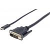 Manhattan USB-C® / DisplayPort kabelový adaptér USB-C ® zástrčka, Konektor DisplayPort 1.00 m černá 152471 Kabel pro displeje USB-C®